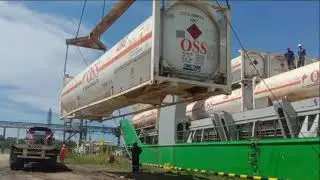 Loading & Unloading Iso Tank LNG PAG Aceh