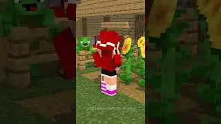JJ's sister love flowers 😲 - JJ MAIZEN Minecraft Animation #shorts