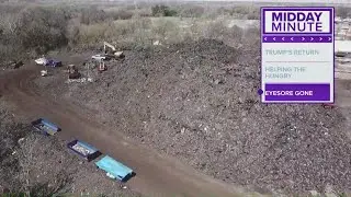 Trump social media site, food bank donation, 1 year since Shingle Mountain demolished: Midday minute