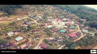 AERIAL VIEW OF AIZUTO AND LOKOBOMI VILLAGE//NAGALAND//INDIA 