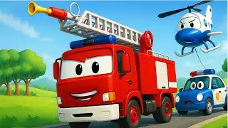 City Emergency Response 🚒🚓|  Fire Truck, Police & Helicopter in Action | Vehicles Adventure