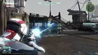 Defiance 3rd person shooter gameplay on PC.