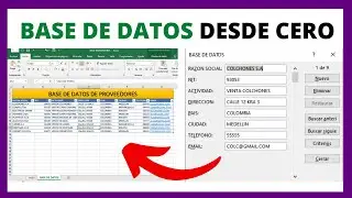 🔵 COMO Hacer  Una BASE DE DATOS DE PROVEDORES en EXCEL