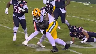 Jordan Love with a wild pass to Darian Kinnard and fumbles vs Bears Wild Card NFL Playoffs 😂