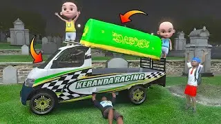 UPIN IPIN MODIFIKASI MOBIL KERANDA GENTAYANGAN RACING , BOCIL SENANG - GTA 5 BOCIL HORROR