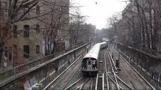 R160 Q Train Wrong railing out of Prospect Park and crossing switches into Parkside avenue