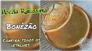 Moeda Rar&iacute;ssima de 25 Centavos 2019 Bon&eacute;, Nova Aquisi&ccedil;&atilde;o. Confira!