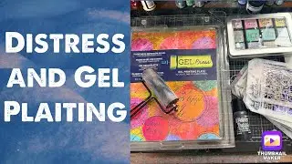 Distress Oxide Inks and Ranger Tim Holtz Paint: Gel Plaiting Play With Stencils: Backgrounds