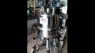 KAPAĞI PNÖMATİK KALKAN, 60 LİTRELİK, SICAK PROSES, VAKUMLU, KOZMETİK & KREM KAZANI
