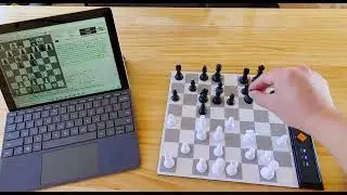 Connect Chessnut Go to Arena GUI to play against Deep Junior. The chess engine plays like human.
