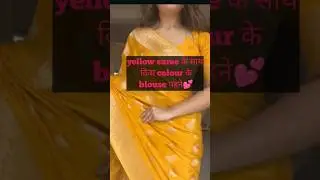 yellow saree blouse combination #viral #trending #shorts #shortsfeed @Richafashion&style