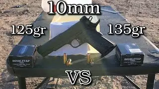 10mm DoubleTap 125gr VS 135gr in ballistics gel