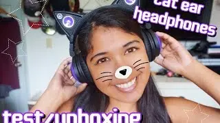 PURPLE CAT EAR HEADPHONES TEST/UNBOXING!! | AXENT WEAR