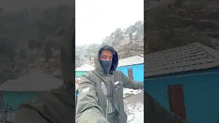 Finally snowfall in Himachal ❄️ #snowfall #chamba #himachal #shortideo #minivlog