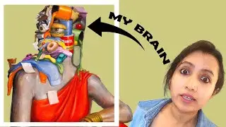I painted my toddler mom brain | Oil painting | Funny surrealist art