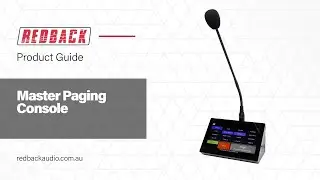 Redback Master Paging Console Set Up Guide