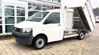 Volkswagen Transporter T5 2.0i 85KW L2H1 CNG aardgas + Benzine Veegvuilkipper 7-VVF-79
