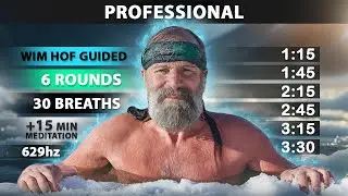 Professional Wim Hof Guided Breathing | 6 Rounds - 30 Breaths | 15 min Meditation | 629hz