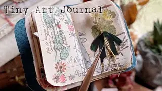 Miniature Art Journal ASMR | Decorating a Fairy Journal | No Talking