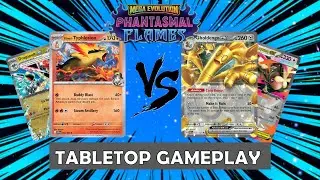 TABLETOP GAMEPLAY | GHOLDENGO/MEGA LOPUNNY EX VS ETHAN'S TYPHLOSION