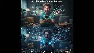 📱 One Notification Turned into 3 Hours! | Social Media Addiction Meme | Relatable AF 😂