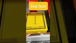 Exquisite tea box, yellow glossy paint, customizable #woodenbox #handmade #teabox #share