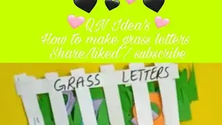 Grass letters wandering in the grass
