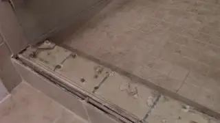 Shower Curb Failure....REPAIRED !