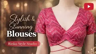 ✨ Trendy Pink Zig-Zag Blouse Design ✨Deep V-neck | Stylish Front Cut | Party Wear Look 💃