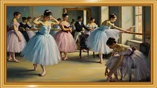 Ballet Dancers Backstage | Degas-Inspired Impressionist Movement Study 4K