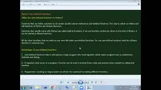 33 User Defined Functions in Python in Telugu