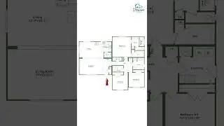 Single Story House Floor Plan in AUTOCAD 2024 #houseplan #ytshorts