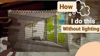 light effects painting with no light s tutorial || shadow art without lighting || craft idea