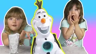 Ava and Isla Make Fun Frozen Treats for Kids With Olaf Snowcone Maker