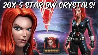 20x 5 Star Featured Black Widow Crystal Opening! - Marvel Contest Of Champions