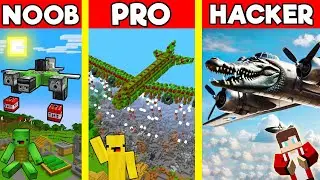 BOMBER Build Battle In Minecraft - NOOB VS PRO CHALLENGE - Maizen Mizen Mazien Parody