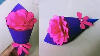 Как сделать букет из бумажных цветов 💐 Поделки из бумажных цветов своими руками 🌺 Изготовление бу...