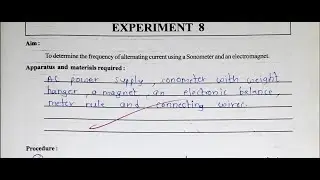 GSEB PHYSICS JOURNAL CLASS-12: Experiment-8 🔬🔬
