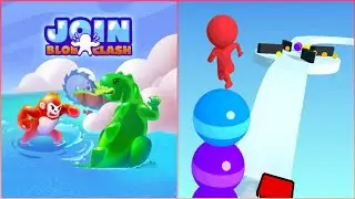 Max Levels Join Blob Clash 3D Vs Stack Rider 3D🤩😍🥰🤡🐯All New Max Update Mobile Gameplay WE21