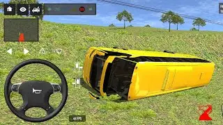 😭 Bus Fallen Off Road on Mountain |😱 Indian Coach Bus Simulator |🔥 Off Road Driving 2025