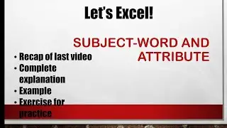 Subject- word and Attributes complete explanation. Grammar Series Part- 4.Explanation with Exercise🏆