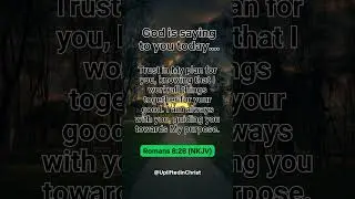 God is Saying&hellip; Trust My Plan, All Things Work for Your Good! #bibleverse
