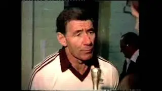 1980 VFL Semi Final. Collingwood v Carlton. ABC TV interview with Tom Hafey.