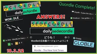 Games like WORDLE answers! Wordle to Sedecordle to Japanese Wordle! (18.3.22)