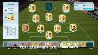 Fifa 16 200k ultimate team squad Builder, Ft Hazard, Iniesta and Griezmann