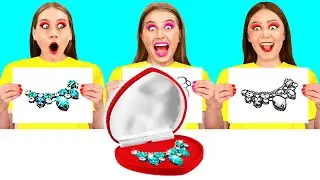 Кто Лучше Нарисует Предмет, Получит Его Челлендж | Забавные Лайфхаки с Едой от DuKoDu Challenge