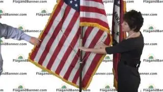 The Secret Behind Beautiful Indoor Flag Displays: Flag Spreader Demonstration