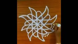 Easy free hand Rangoli| Beginner's easy and simple rangoli | Easy daily rangoli