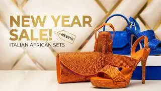 10% OFF Italian African Designer Shoes And Matching Bag Sets