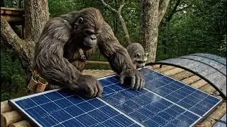 Bigfoot. Build a beautiful house in the forest.